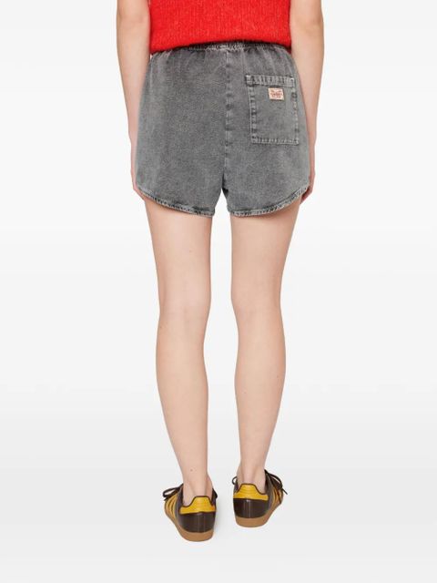 American Vintage Jazy elasticated patch-pocket shorts - Grey