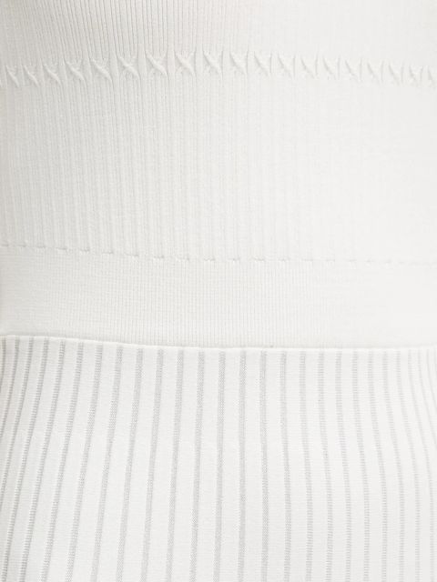 Herve Leger sukienka Cassia kolor beżowy midi rozkloszowana DMC8548625