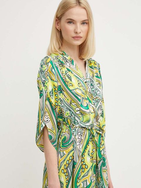 Joseph Ribkoff sukienka kolor zielony midi rozkloszowana 242208