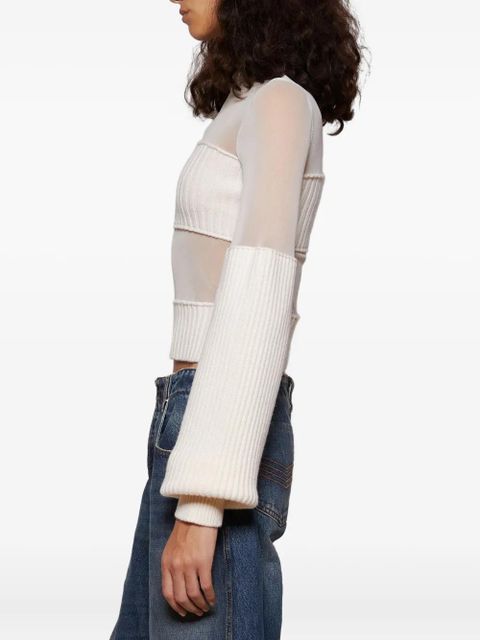 Jean Paul Gaultier ribbed wool sweater - Neutrals - zdjęcie produktu nr 2