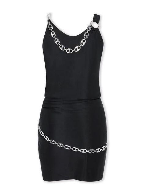 Rabanne chain embellished mini dress - Black