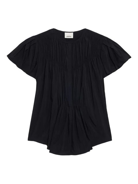 ISABEL MARANT gathered-sleeve blouse - Black - zdjęcie produktu nr 1