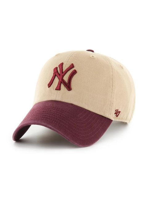 47 brand czapka z daszkiem bawełniana MLB New York Yankees kolor zielony B-NLTRG17GWS-KHA - zdjęcie produktu nr 1