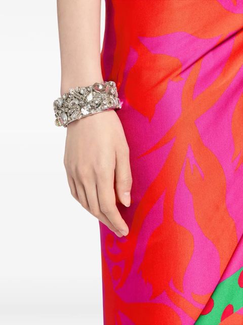 DRIES VAN NOTEN crystal-embellished cuff bracelet - Silver - zdjęcie produktu nr 1