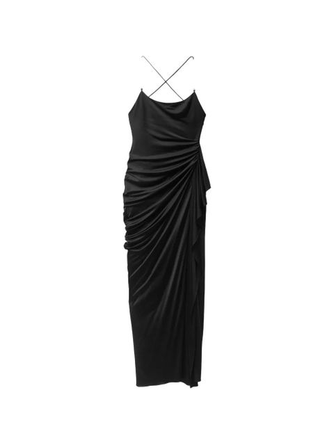 Versace crossover strap ruched dress - Black - zdjęcie produktu nr 1
