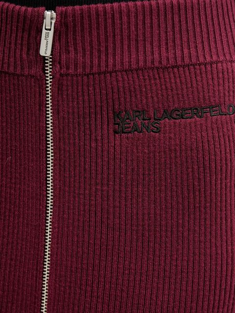 Karl Lagerfeld Jeans spódnica kolor bordowy midi ołówkowa A4W12005