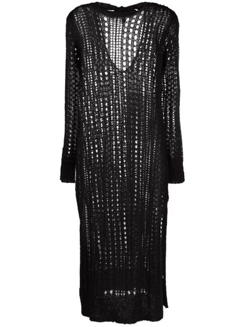 GANNI open-knit mohair-blend dress - Blue - zdjęcie produktu nr 1