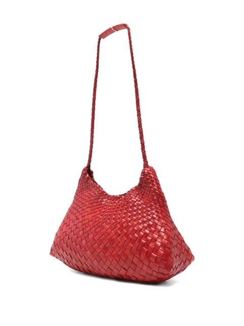 DRAGON DIFFUSION Santa Rosa braided leather shoulder bag - Red