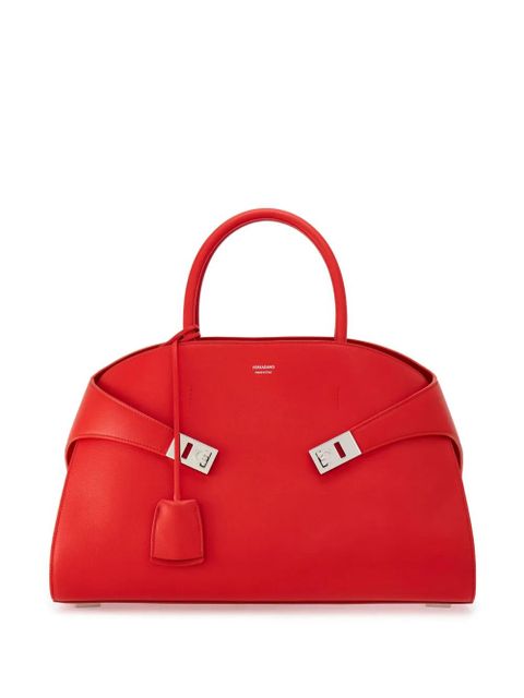 Ferragamo Hug leather tote bag - Red - zdjęcie produktu nr 1