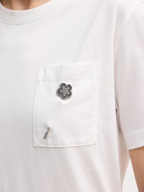 Kenzo t-shirt bawełniany damski kolor biały FF52TS1504SG.02