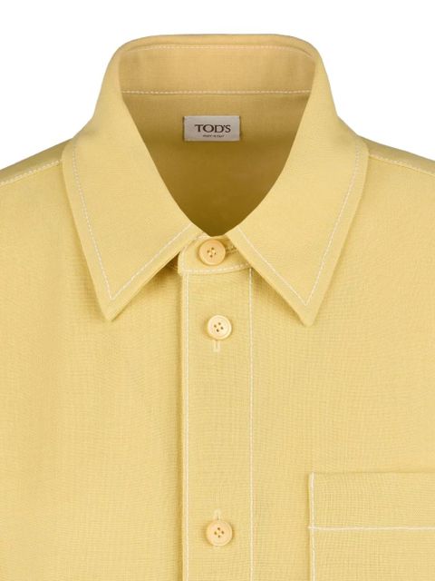 Tod's tonal-stitch shirt - Yellow - zdjęcie produktu nr 2