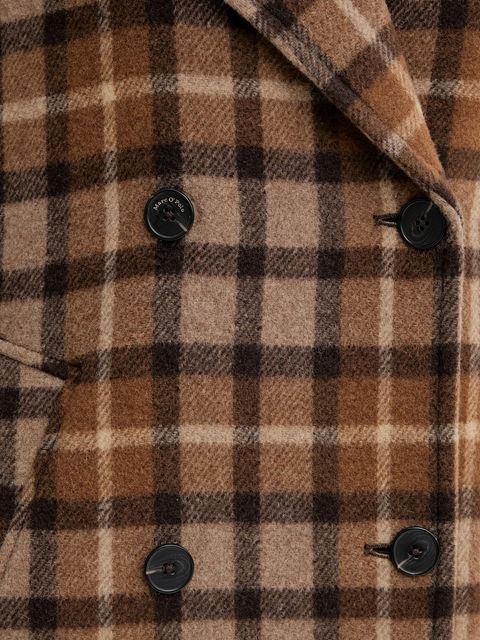 Marc O'Polo płaszcz z wełną kolor brązowy 508018371151