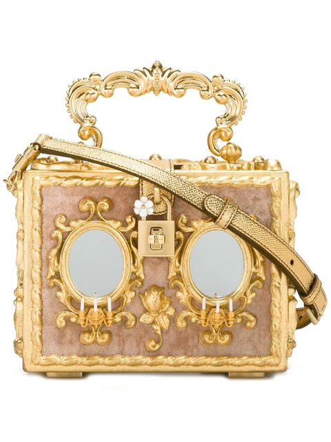 Dolce & Gabbana Dolce Box rhinestone-embellished top-handle bag - Metallic - zdjęcie produktu nr 1