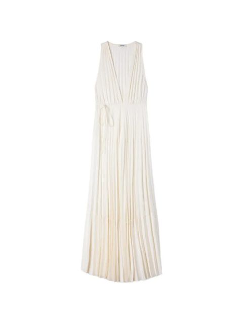 SANDRO V-neck maxi dress - Neutrals - zdjęcie produktu nr 1