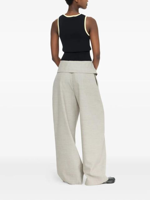 JW Anderson contrasting-trim tank top - Black - zdjęcie produktu nr 2