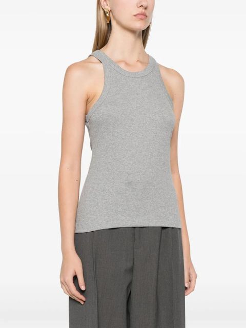 TOTEME curved ribbed tank top - Grey