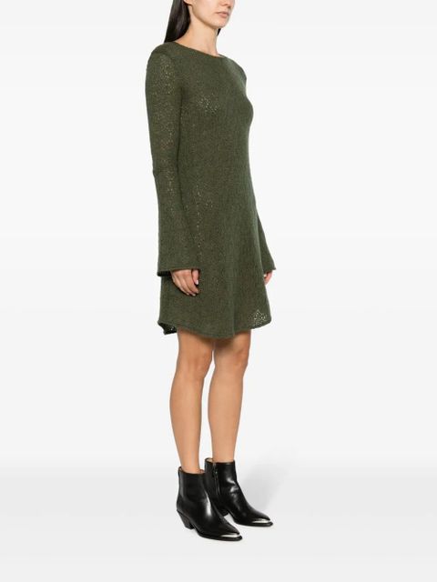 OUR LEGACY Two Face crochet-knit minidress - Green