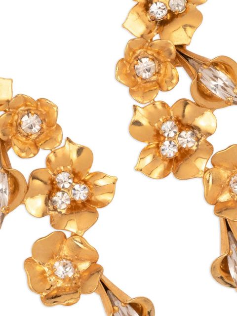Jennifer Behr Vanora floral crystal earrings - Gold - zdjęcie produktu nr 2