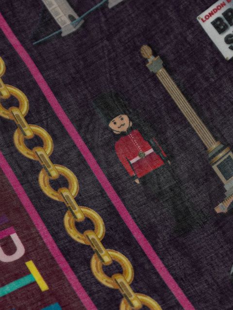 Kurt Geiger London szal damski kolor czarny wzorzysty 2098490609 - zdjęcie produktu nr 2