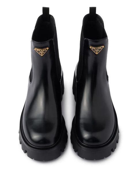 Prada 55mm triangle-logo Chelsea boots - Black