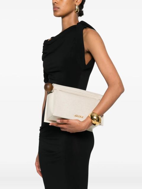 Jacquemus The Rond Carré clutch - Neutrals