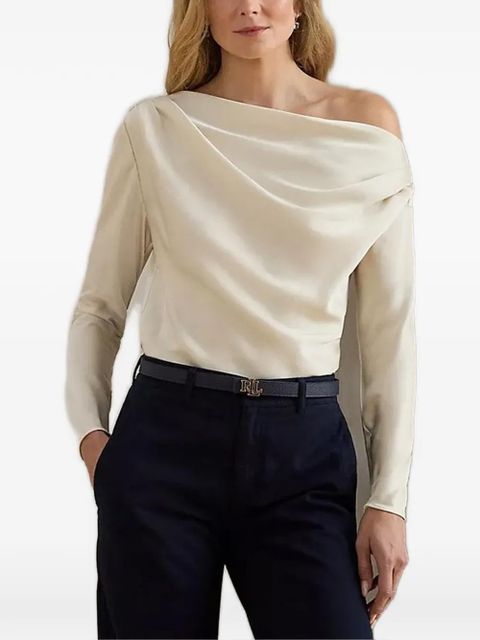 Lauren Ralph Lauren draped long-sleeve blouse - Neutrals - zdjęcie produktu nr 1