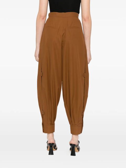 Max Mara cotton pleated trousers - Brown