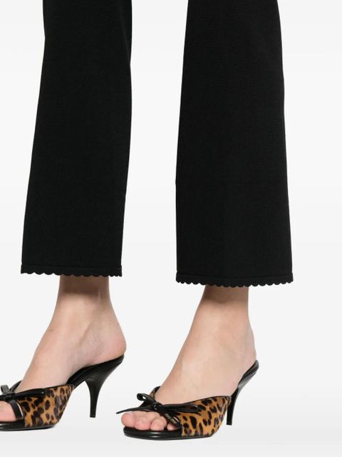 TWINSET scalloped-trim trousers - Black