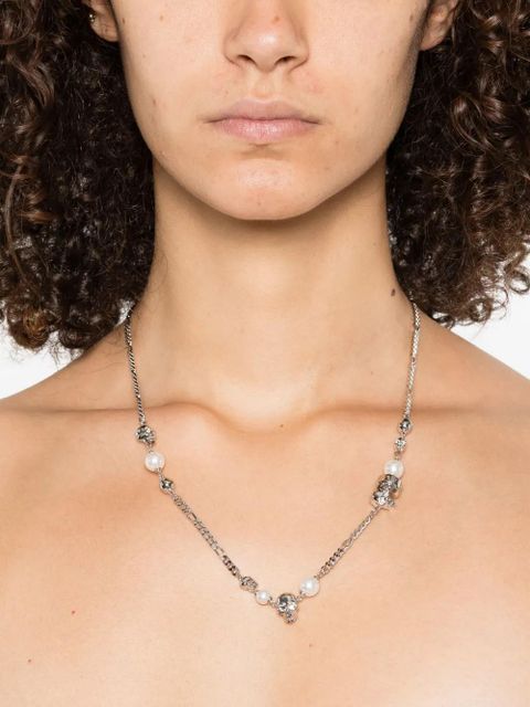 Alexander McQueen skull-charm curb-chain necklace - Silver