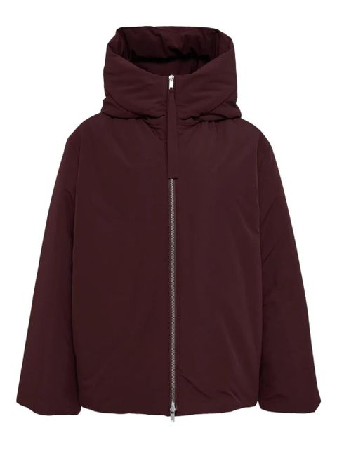 Jil Sander zip-up hooded puffer jacket - Brown - zdjęcie produktu nr 1