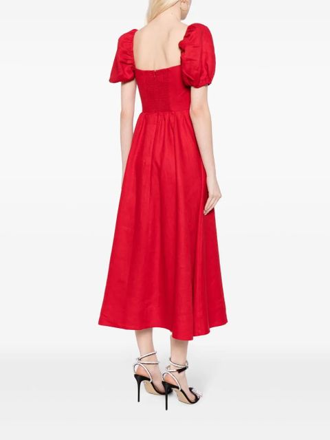 Reformation Marella linen dress - Red