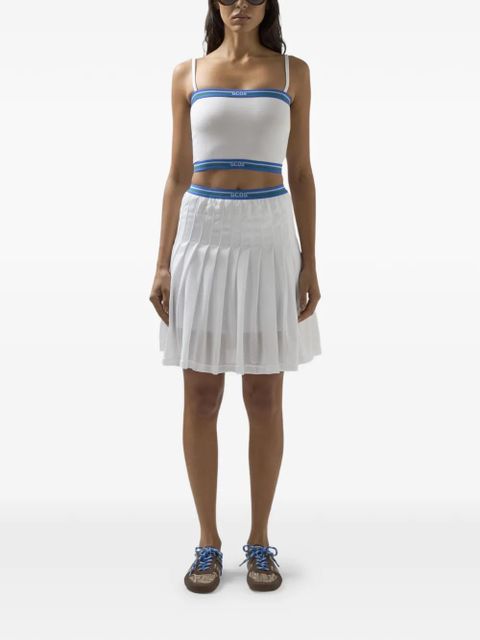 GCDS logo-detail pleated mini skirt - White - zdjęcie produktu nr 2