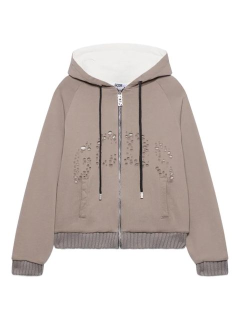 GCDS Distressed zip jumpers - Neutrals - zdjęcie produktu nr 1