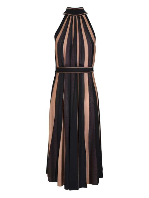 ZIMMERMANN Hypnotic striped halterneck midi dress - Black - zdjęcie produktu nr 2