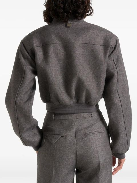 Manière De Voir Monique zip-up bomber jacket - Grey