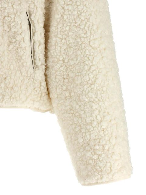 ENTIRE STUDIOS teddy-texture zip-front jacket - White