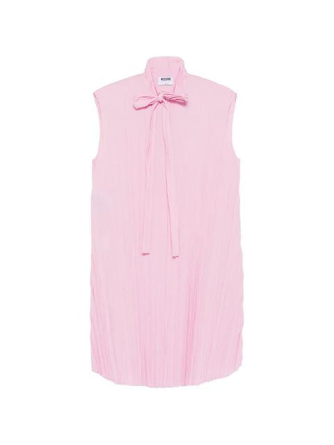 Moschino bow pleated mini dress - Pink - zdjęcie produktu nr 1