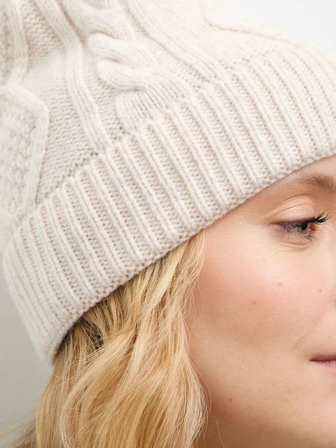 Answear.LAB czapka wełniana kolor biały