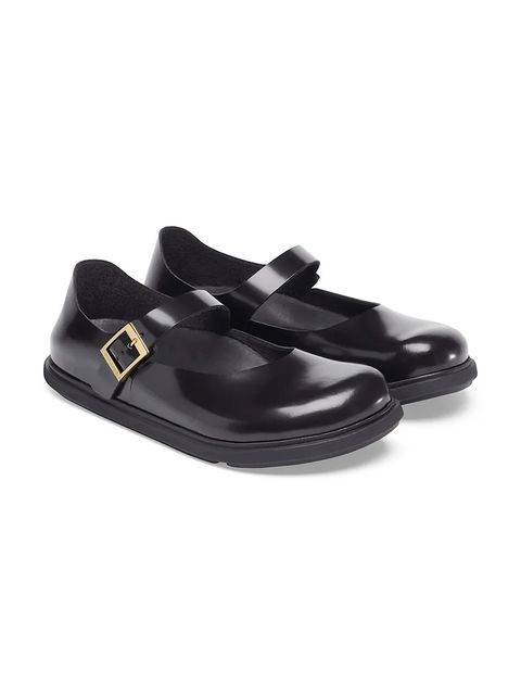 Birkenstock baleriny skórzane Mantova Droplet Buckle kolor czarny 1030140 - zdjęcie produktu nr 2