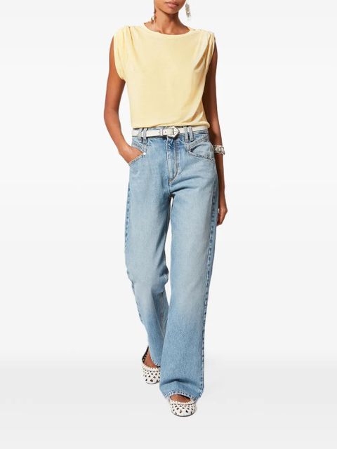 MARANT ÉTOILE Zelna draped T-shirt - Yellow - zdjęcie produktu nr 2