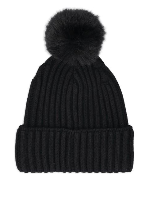 BOGNER pompom ribbed hat - Black - zdjęcie produktu nr 2