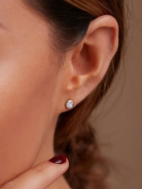 Monica Vinader solitaire earrings - Gold