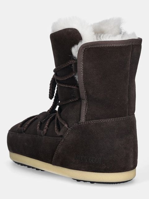 Moon Boot śniegowce zamszowe MB EVX BOOT SUEDE / SHEARLING kolor brązowy 80D1470050 M010