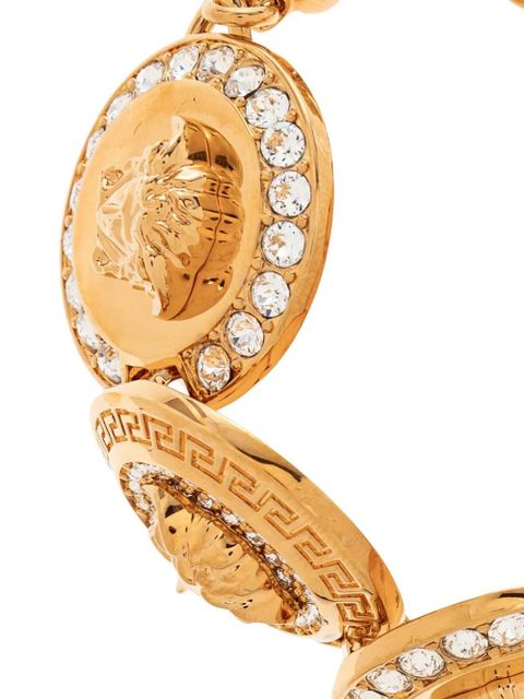 Versace Medusa crystal-embellished bracelet - Gold