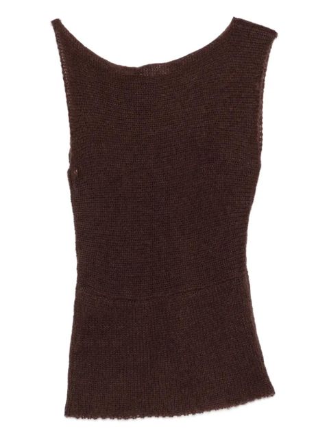 Aya Muse asymmetric top - Brown