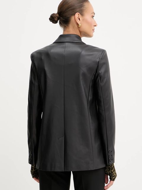 Silvian Heach marynarka QUILES kolor czarny jednorzędowa gładka GPA25304GC