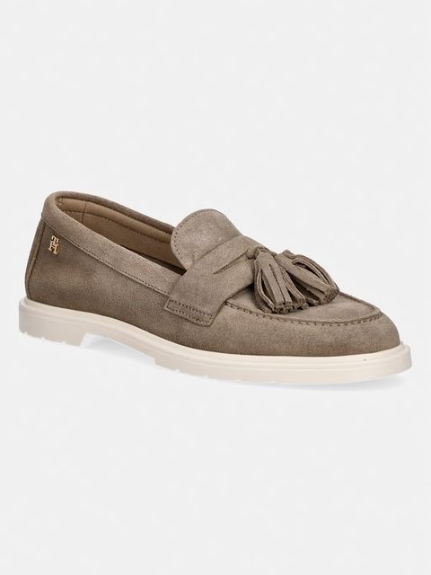 Tommy Hilfiger mokasyny damskie zamszowe LIGHT SUEDE TASSEL LOAFER - zdjęcie produktu nr 2