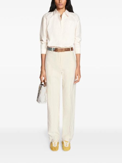 DRIES VAN NOTEN rectangle-buckle belt - Brown