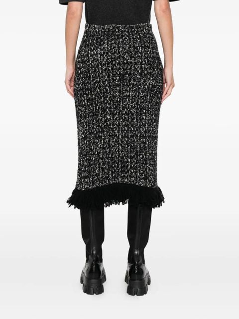 Moncler fringed-detail skirt - Black