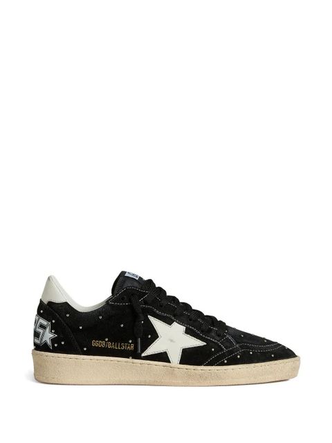 Golden Goose Ball Star in black suede with studs and white leather star sneakers - zdjęcie produktu nr 1